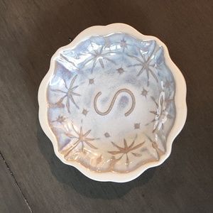 Anthropologie Monogram Letter Trinket Dish S